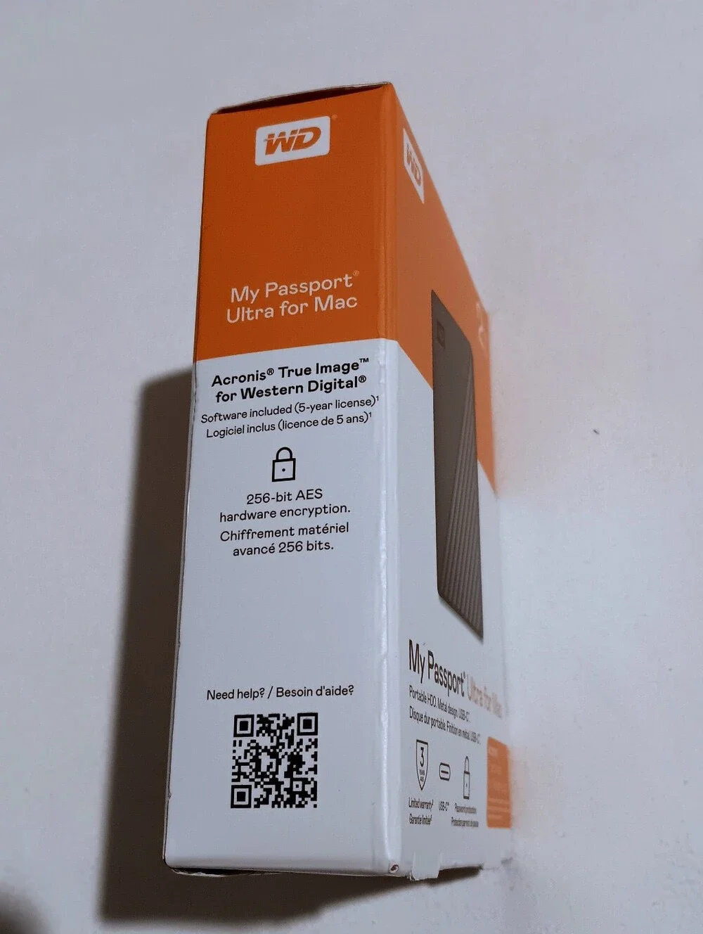W_D My Passport 2TB Ultra For Mac USB 3.2 Hard Drive Silver